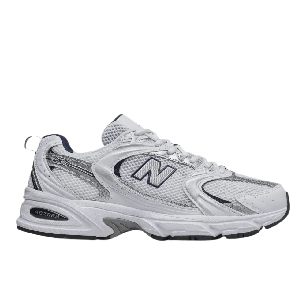 New Balance 530 White Silver Navy