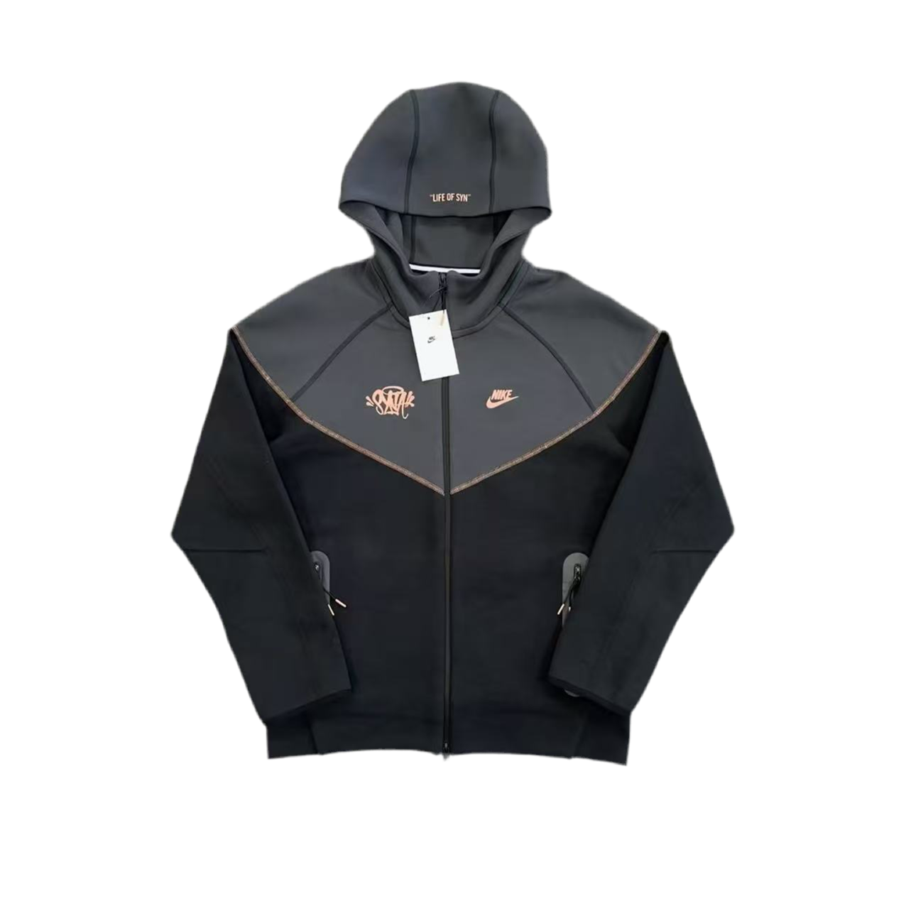 NIKE X CENTRAL CEE X SYNA WORLD - JAQUETA SPORTSWEAR TECH FLEECE "PRETO/BRONZE"