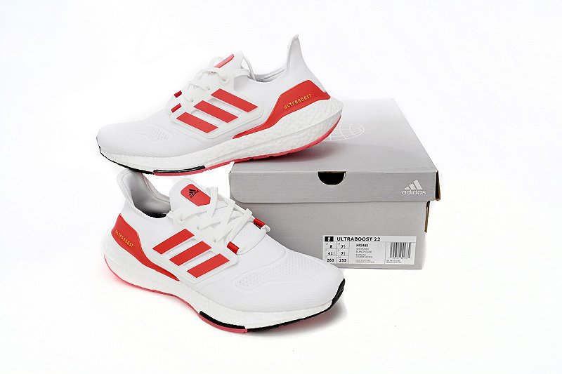 Adidas Ultraboost 22 - White Vivid Red