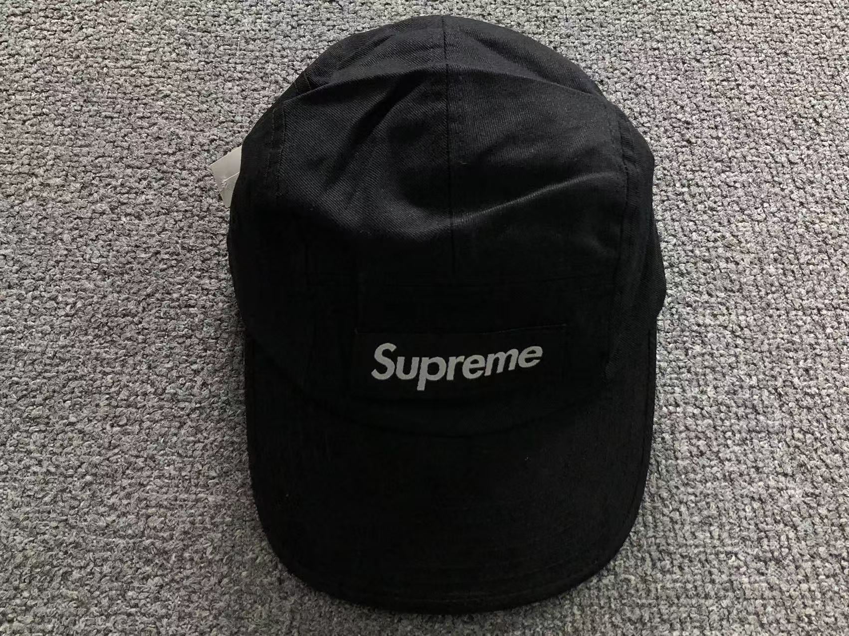 Boné Supreme Washed Canvas Camp Black