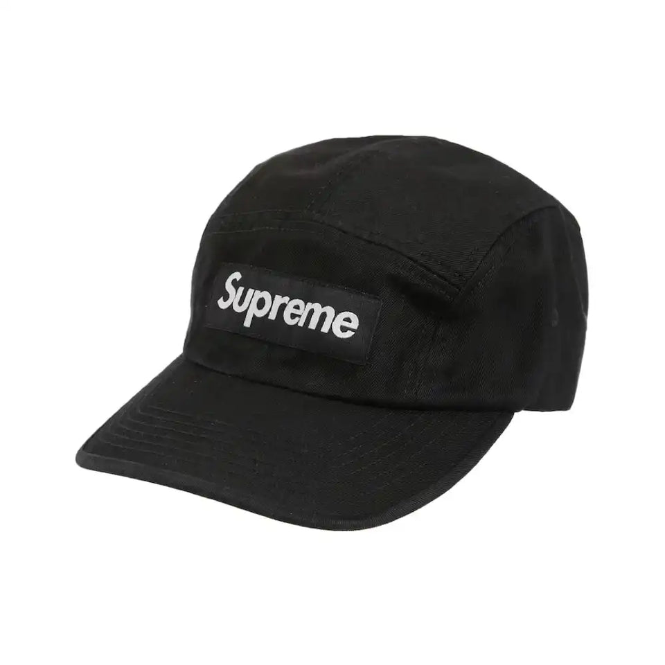 Boné Supreme Washed Canvas Camp Black