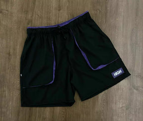 Shorts High Cargo Black/Purple