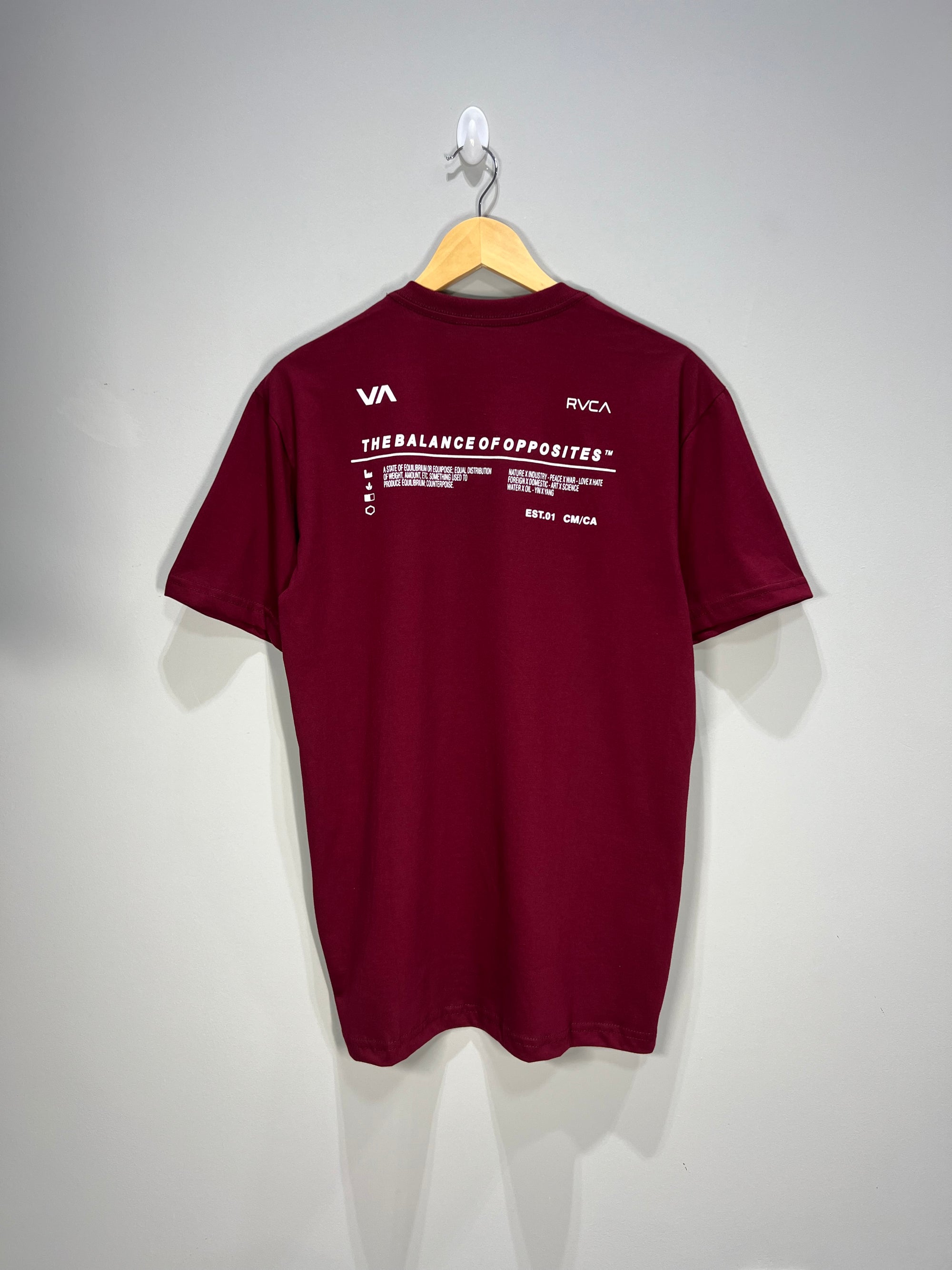 Camiseta RVCA Branding Reflect - Bordô